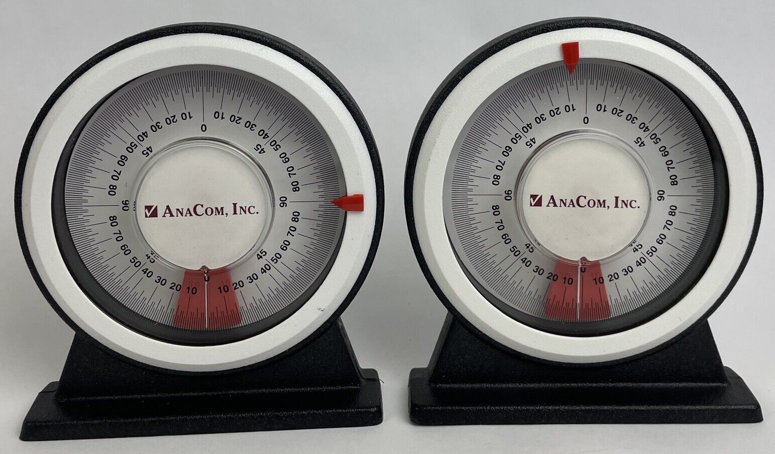 2 x ANACom Inc. Magnetic POLYCAST Inclinometer Protractor Angles Measurement USA
