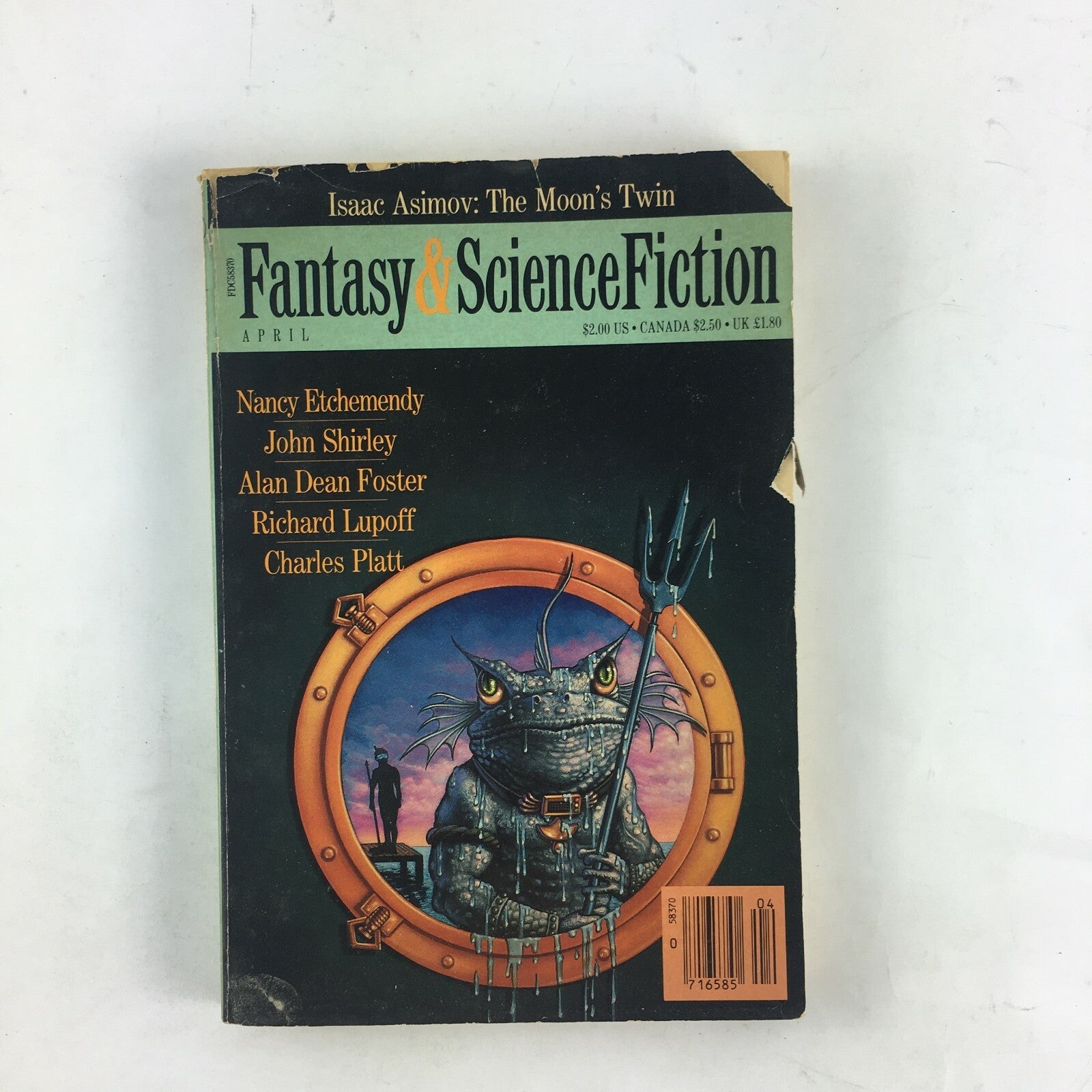 April Fantasy & Science Fiction Magazine Nancy Etchemendy John Shirley Richard