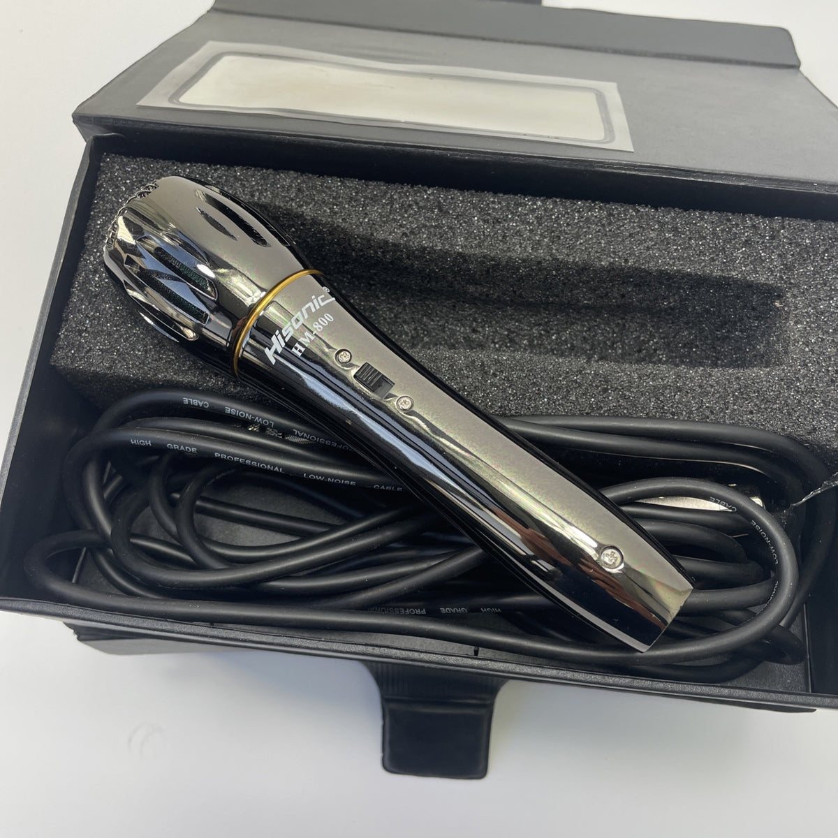 Hisonic HM-800 Microphone Dynamic Microphone Lot of 2 with Protective Cases