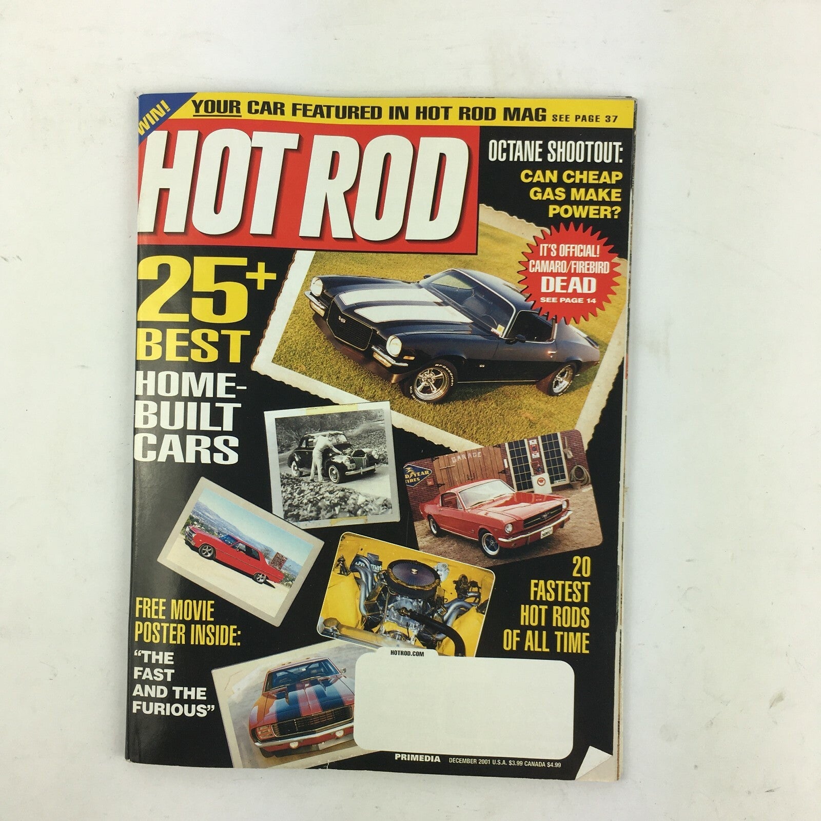 December 2001 Hot Rod Magazine 25+Best Home Built Cars Can Cheap Gas MakePower ?