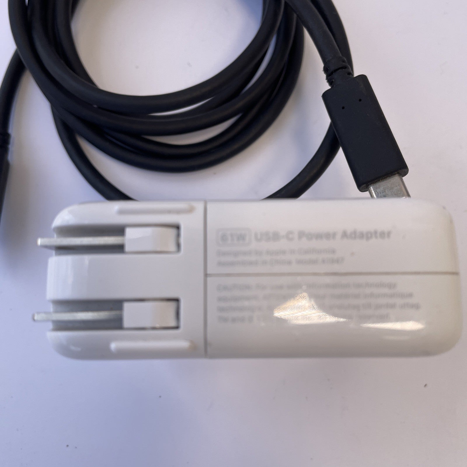 Genuine Apple A1947 61W USB-C Power Adapter Charger Power Brick w Extension  A00