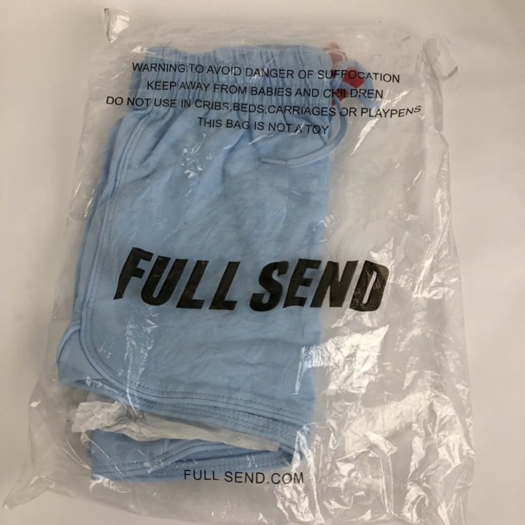 NWT Full Send Booty Shorts Baby Blue Size Small Daily Wear W Drawstring - LOOK