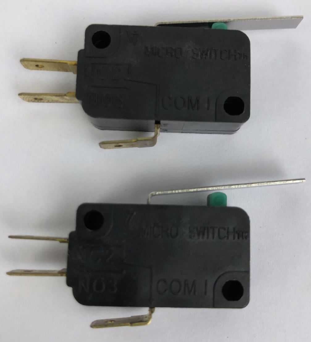 2 x Honeywell V7-1S17D8-022 Micro Switch Momentary .1A 125VAC Hinge Lever
