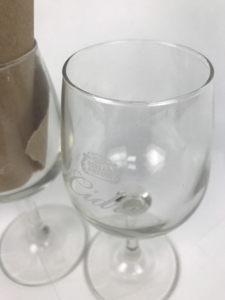Stella Artois Cidre Taster Glasses, Set of 4.  Mini 6.75 oz glasses, Brand New