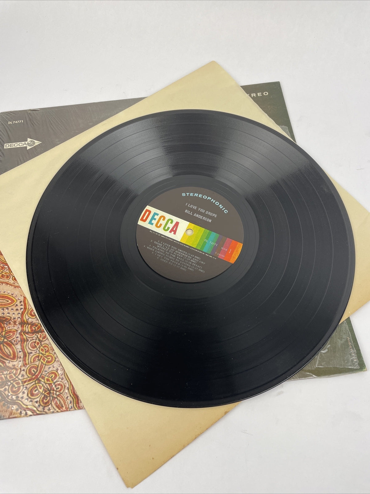 Bill Anderson I love you Drops -Stereo LP Vinyl Records 33 RPM DECCA DL 74771