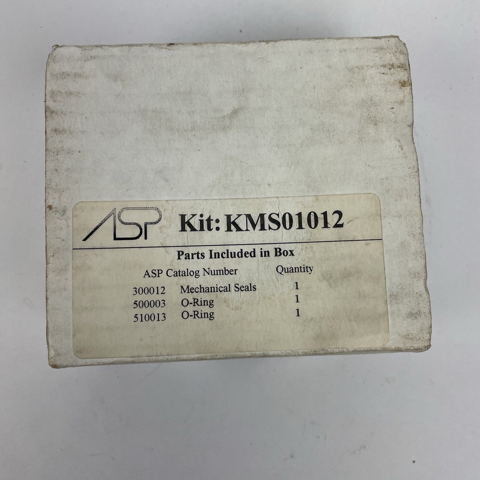 American Stainless Pumps ASP Seal Kit model # KMS01012 3 Piece Kit - LOOK