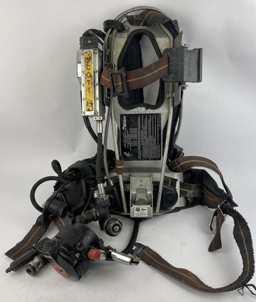SCOTT SAFETY 4.5 4500 SCBA Air Pack Harness EZ-Flow Air Pak Plus with Sensor  j