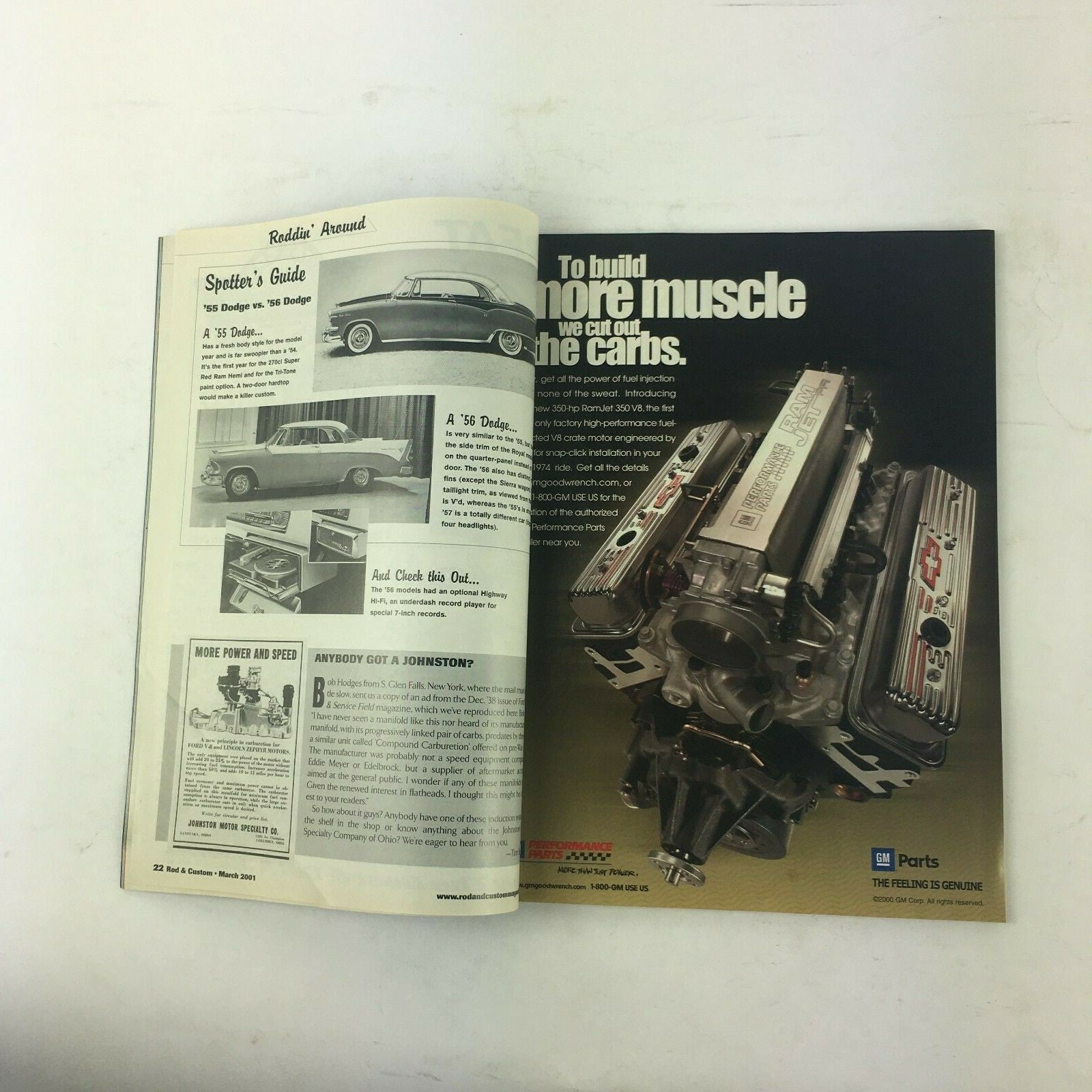 March 2001 Rod & Custom Magazine '50s Cars You Can Afford Stroker McGurk Returns