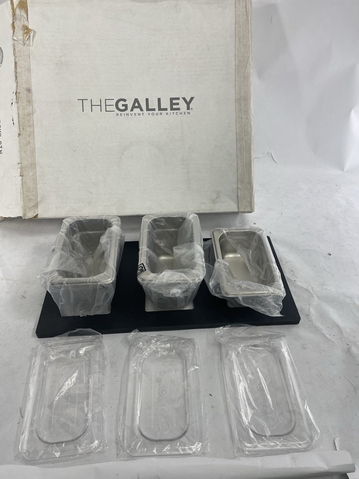 The Galley  Kitchen Condiment Serving Board Container x 3 units