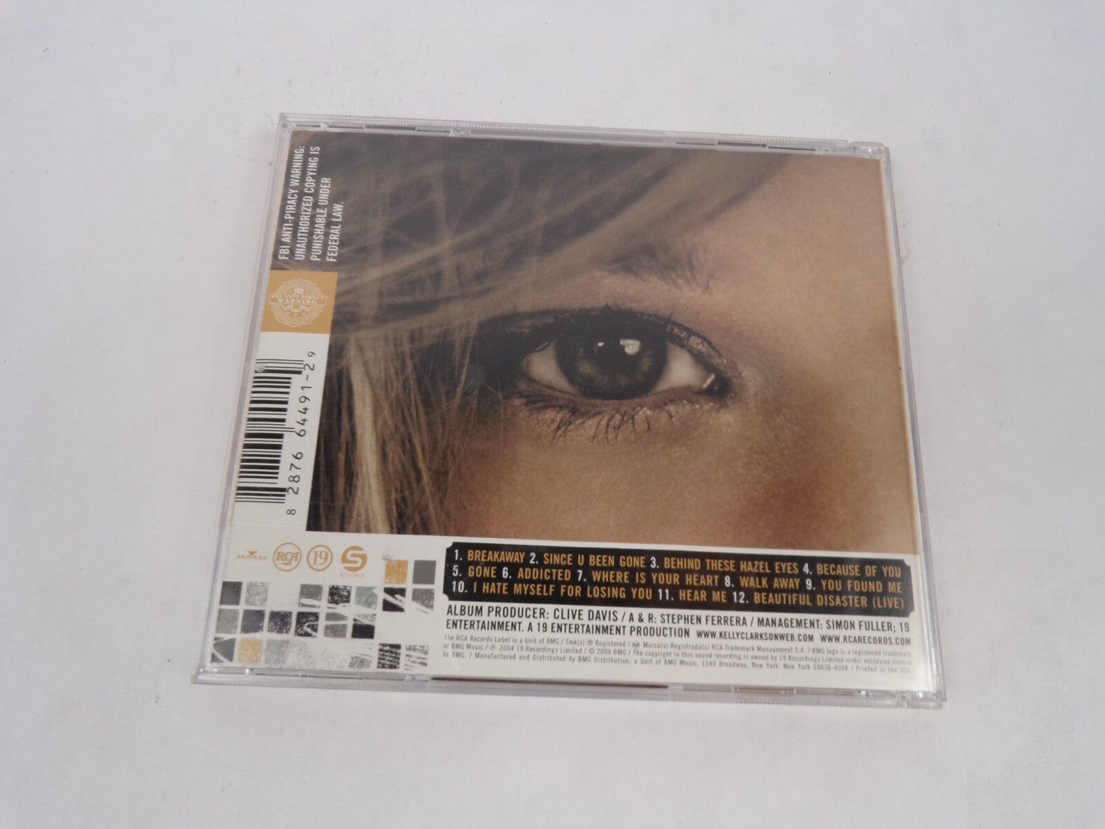 Kelly Clarkson Breakaway Since U Been Gore Behind These Hazel Eyes Because CD#63