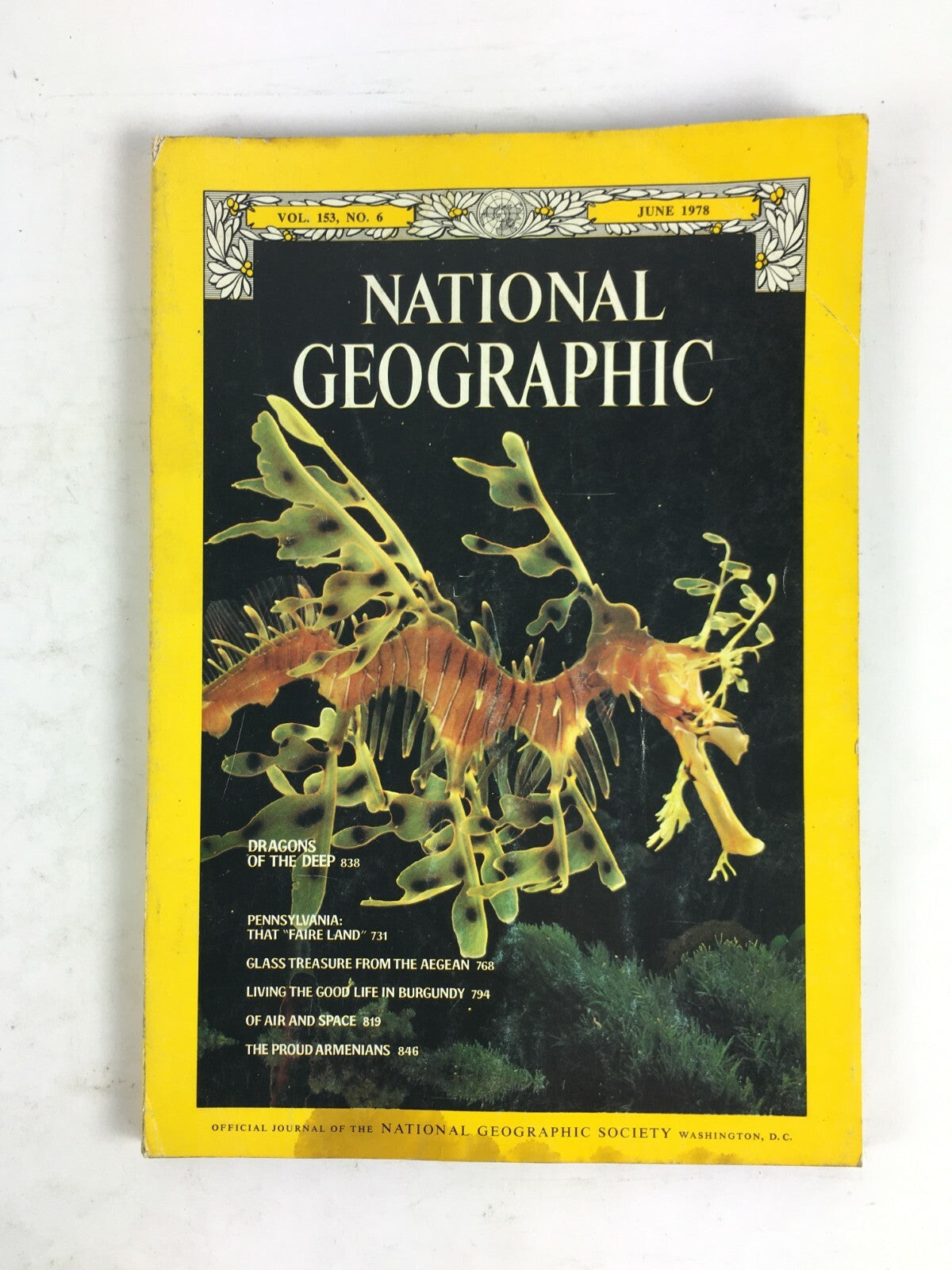 June 1978 NationalGeographic Magazine Dragons of the Deep Pennsylvania Faireland
