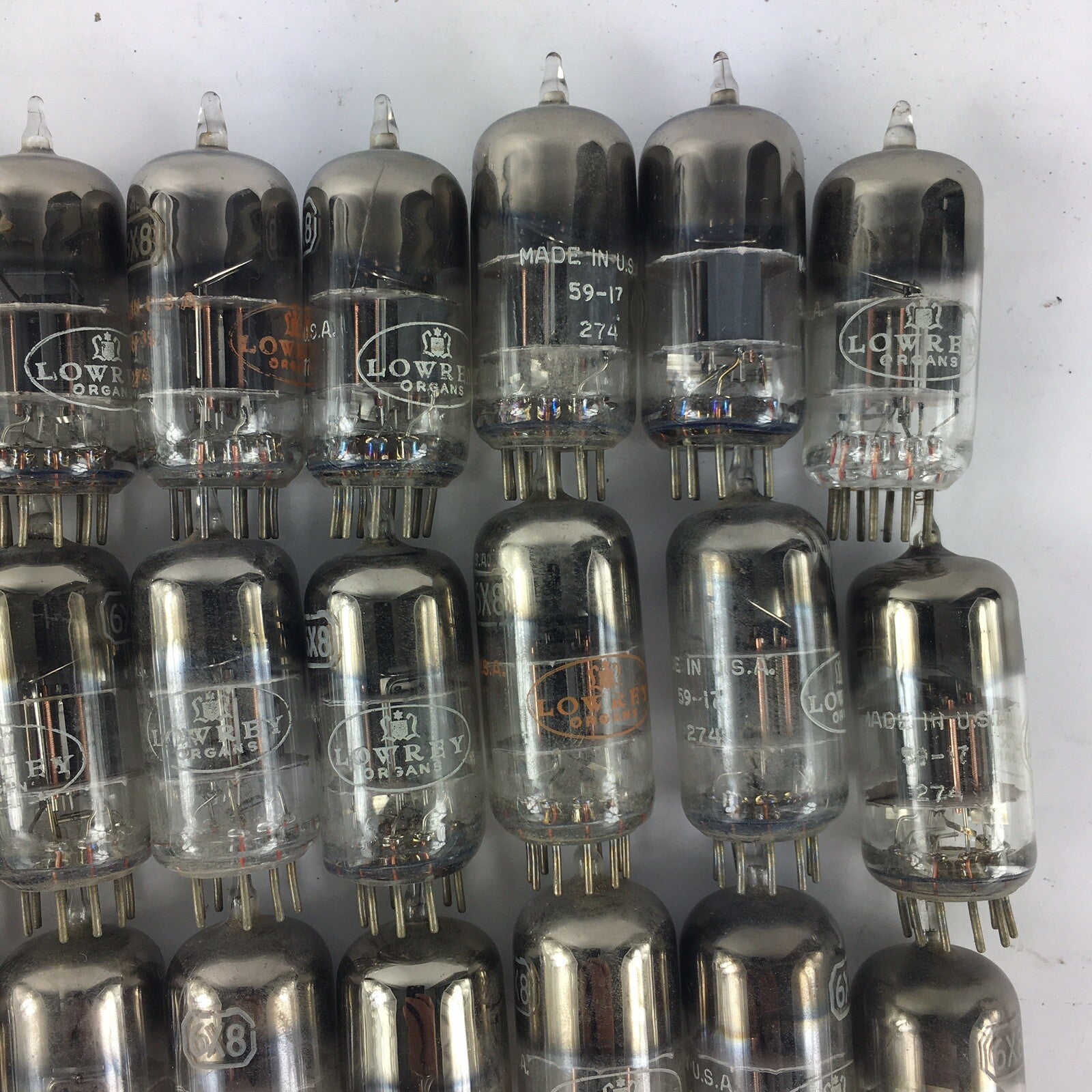 Lot of 40: Lowery Vacuum Tubes 6X8 Used Not Tested 