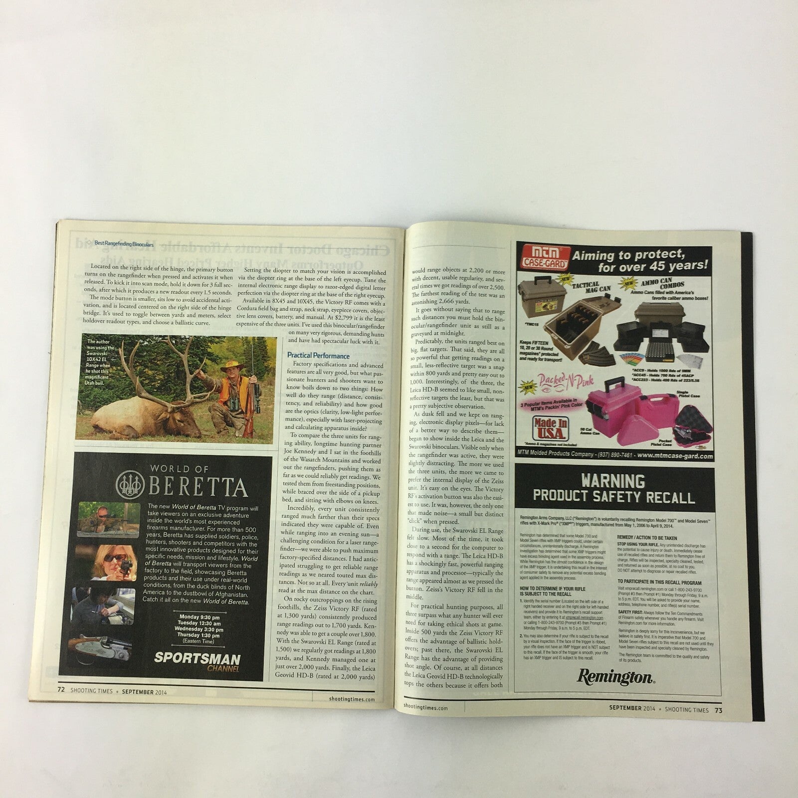 September 2014 Shooting Times Magazine Springfields Newest XDs 6.5 GrendelHunter