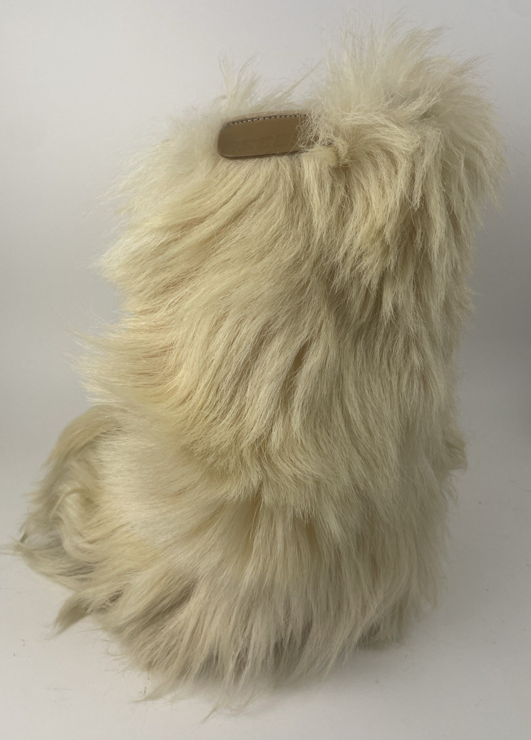 Oscar Sport Apres Ski Boot Sz 36 US 6 Off White Fur Made in Italy - VGC