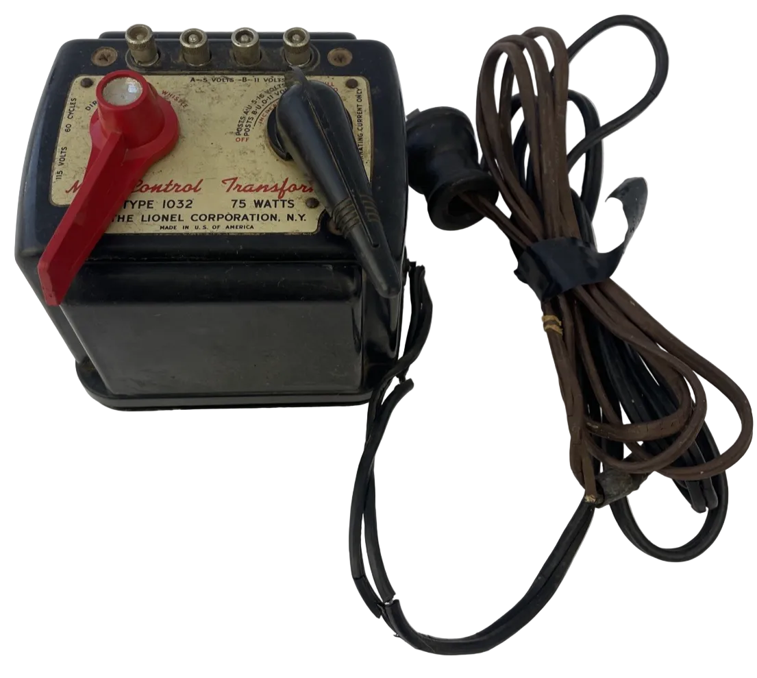 The Lionel Corp. Multi-Control Transformer Type 1032 75 Watts USA Made - As Is