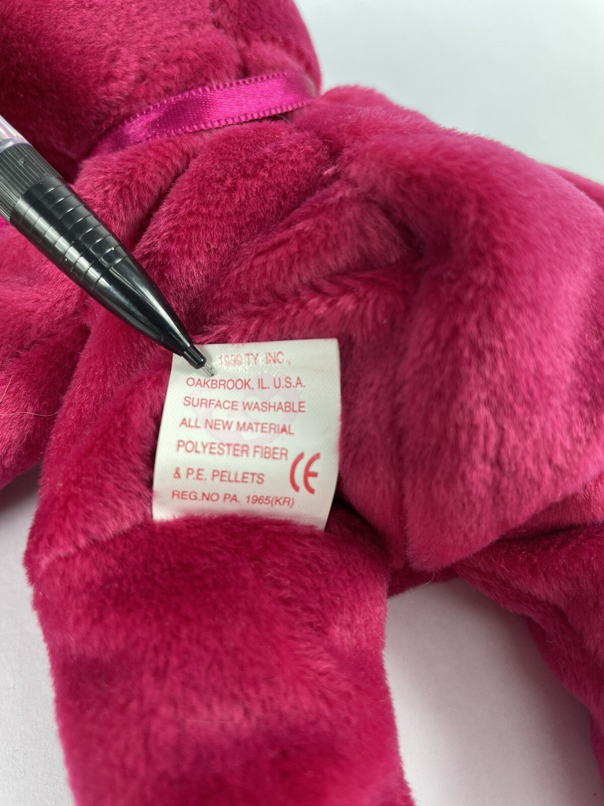 Valentina RARE TY Beanie Baby TAG ERRORS 1998/99 w hologram New & Mint