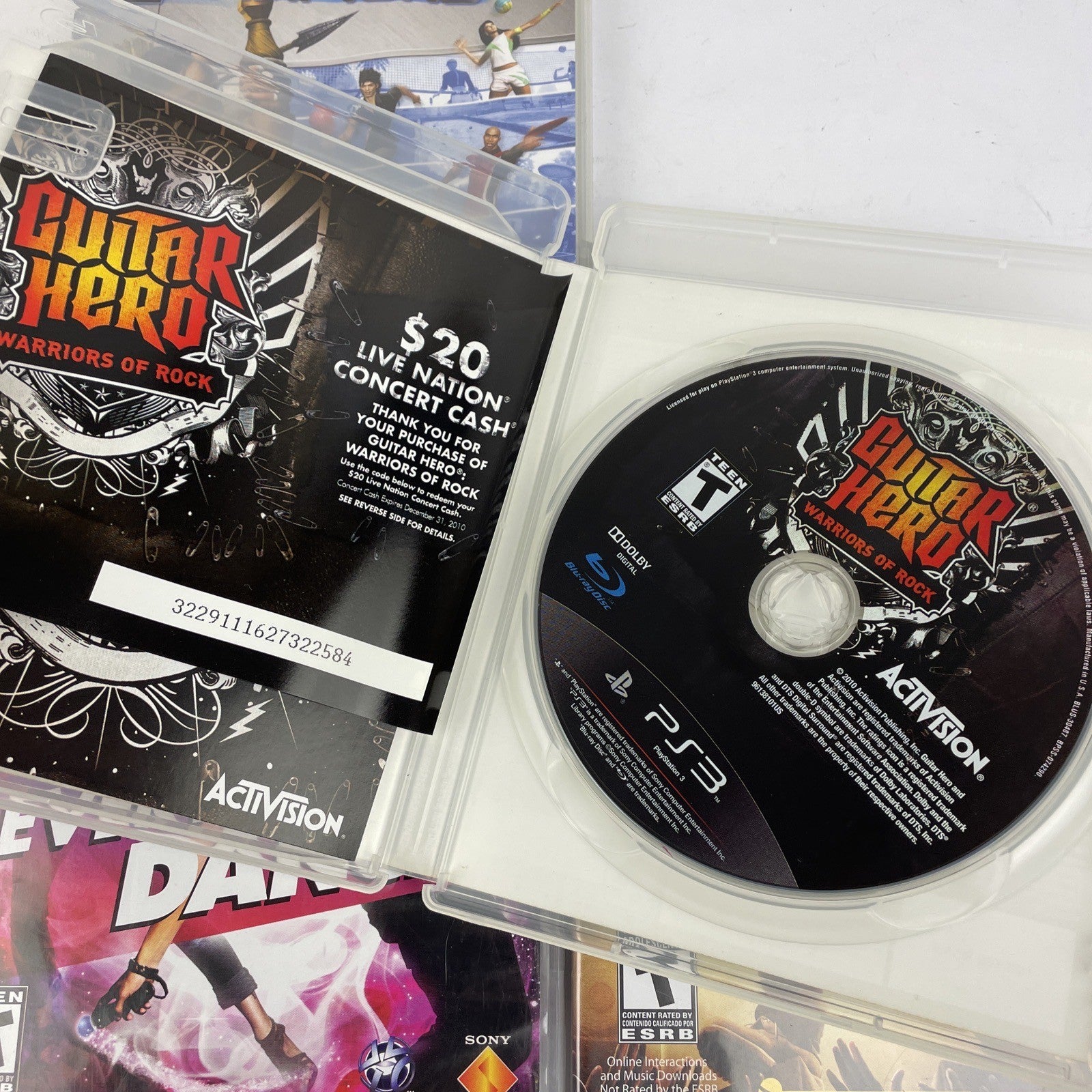 4 x Playstation 3 PS3 Guitar Hero W.O.R - Def Jam RAPSTAR - Everybody Dance - SC