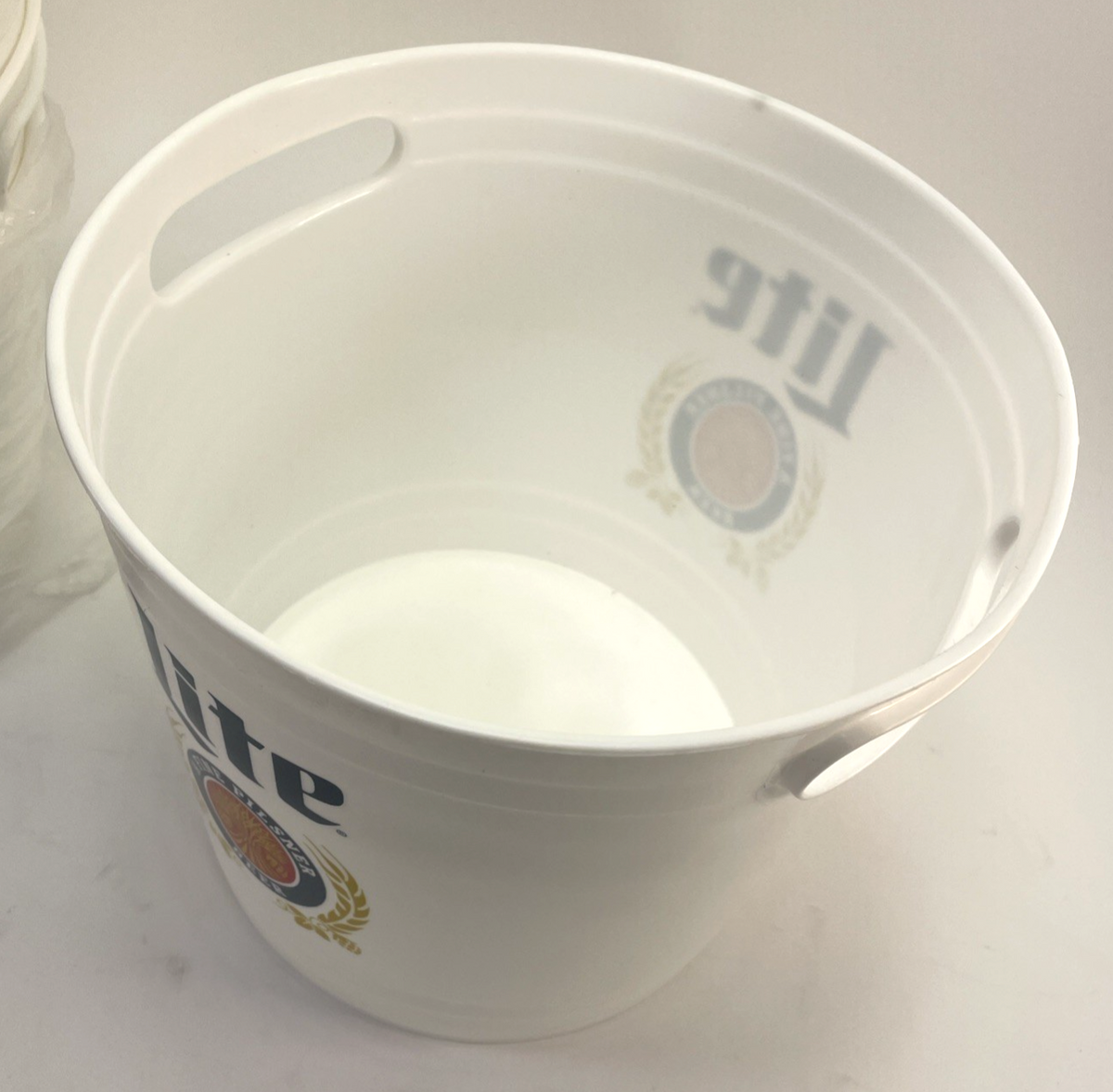Lot of 10 MILLER LITE " A Fine Pilsner " Logo 5QT Plastic Ice Drinks Beer Bucket