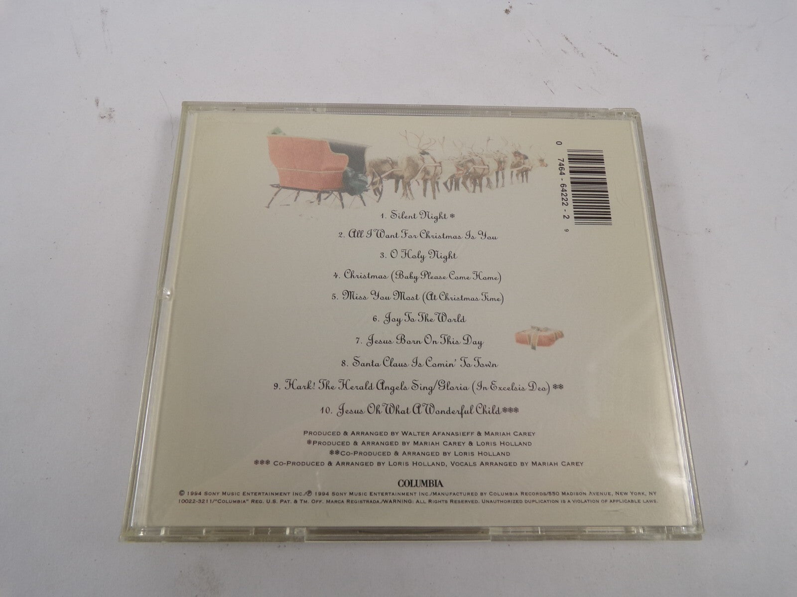 Mariah Carey Merry Christmas Columbia Silent Might O Holy Might Miss You CD#51