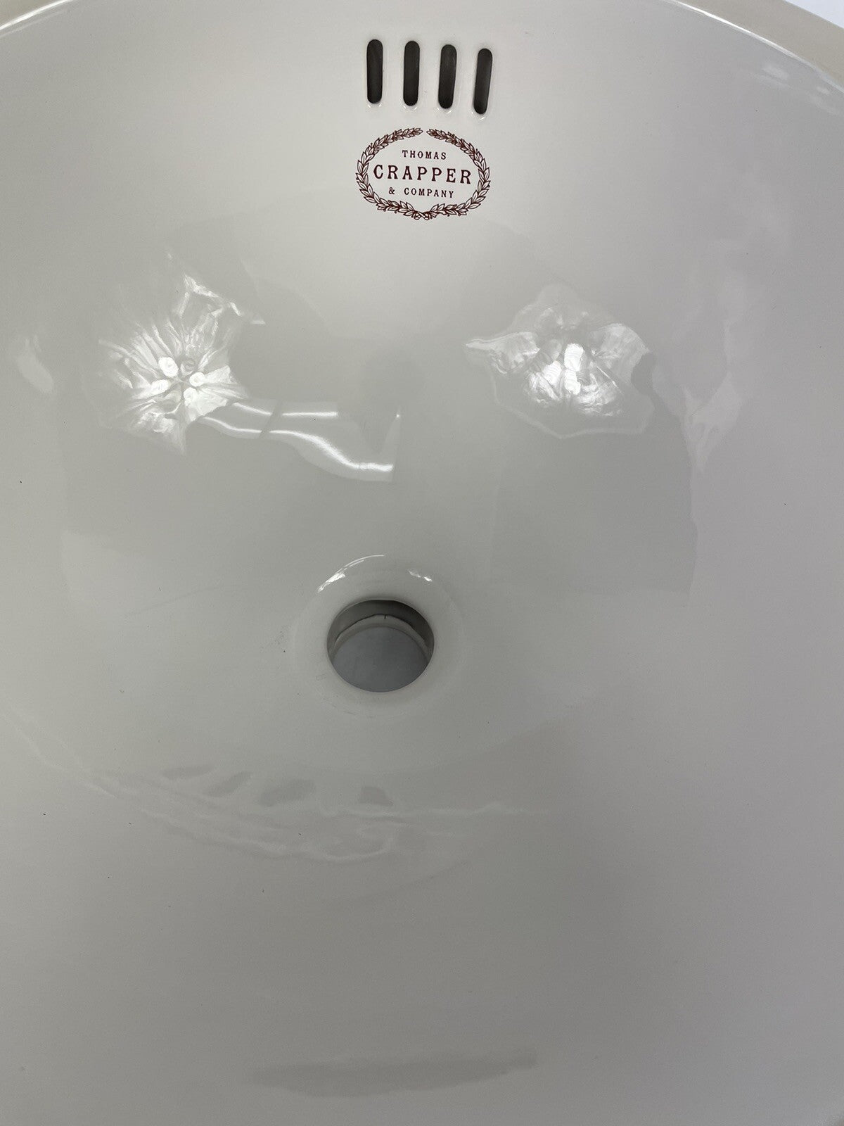 Thomas Crapper round undermount vanity basin white bathroom sink lavatory bowl