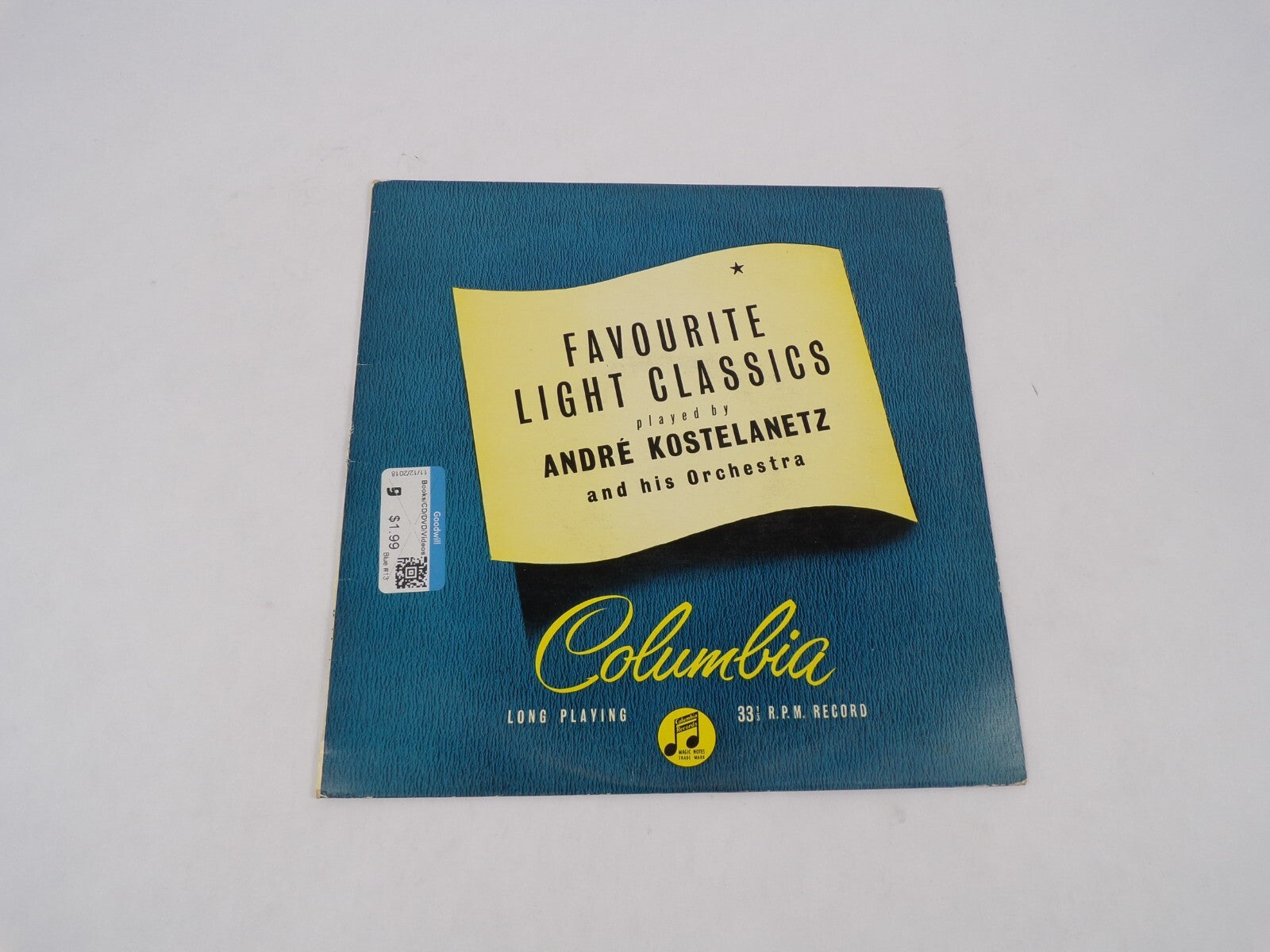 Favourite Light Classics Andre Kostelanetz And His Orchestra Vinyl Record