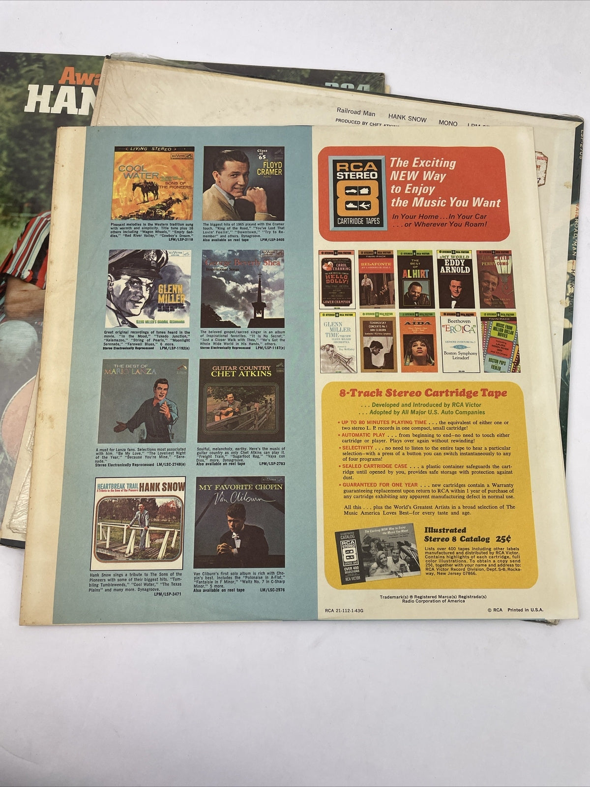 2 x HANK SNOW: Railroad Man US RCA LSP 2705 + Award Winners Stereo LP LSP 4601