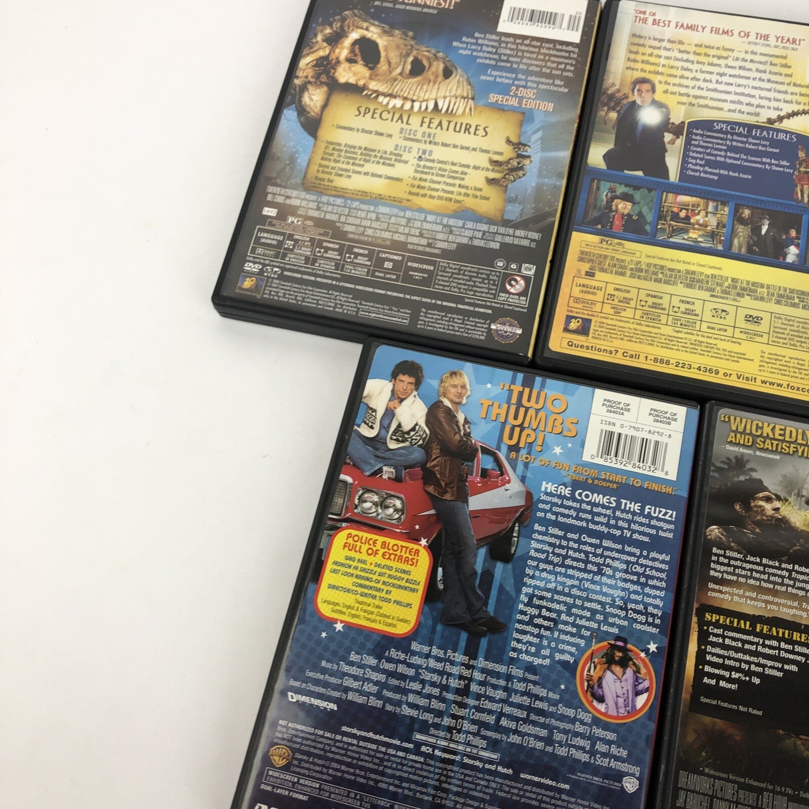 Ben Stiller - Lot of 5 DVDs, ZOOLANDER * Tropic Thunder * Starsky & Hutch ++