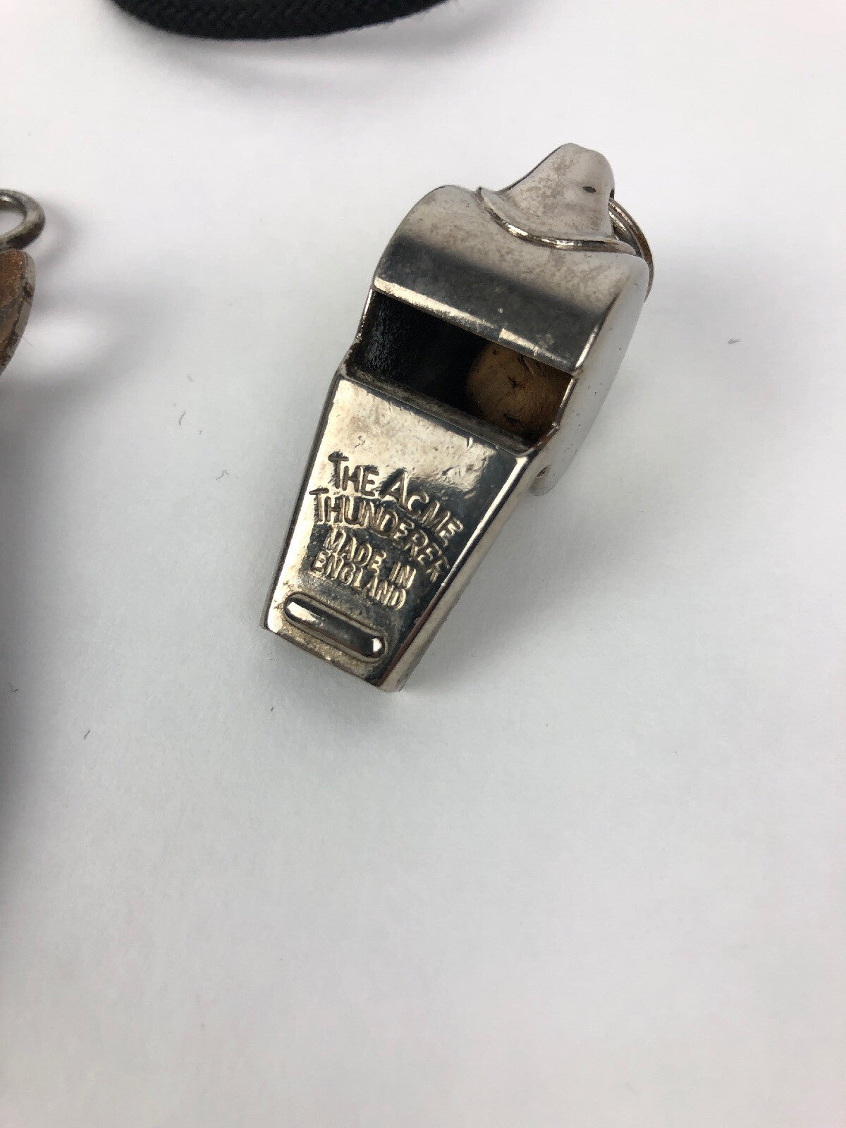 THE ACME THUNDERER Solid Brass Whistle Chrome Police Made in England Vintage