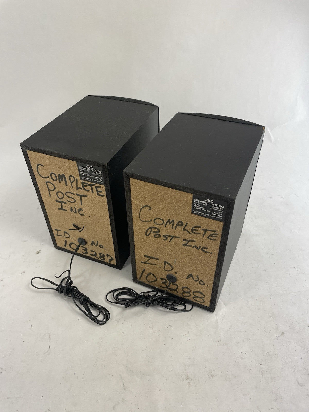 Vtg 90’s JVC Speakers System Model # UX-B1005 Impedance 8 Ohms-Both Sound GREAT!