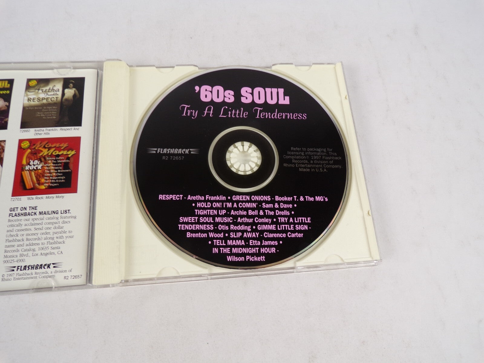 60's Soul Try A Little Tenderness Respect Green Onions Tighten Up Sweet CD#54