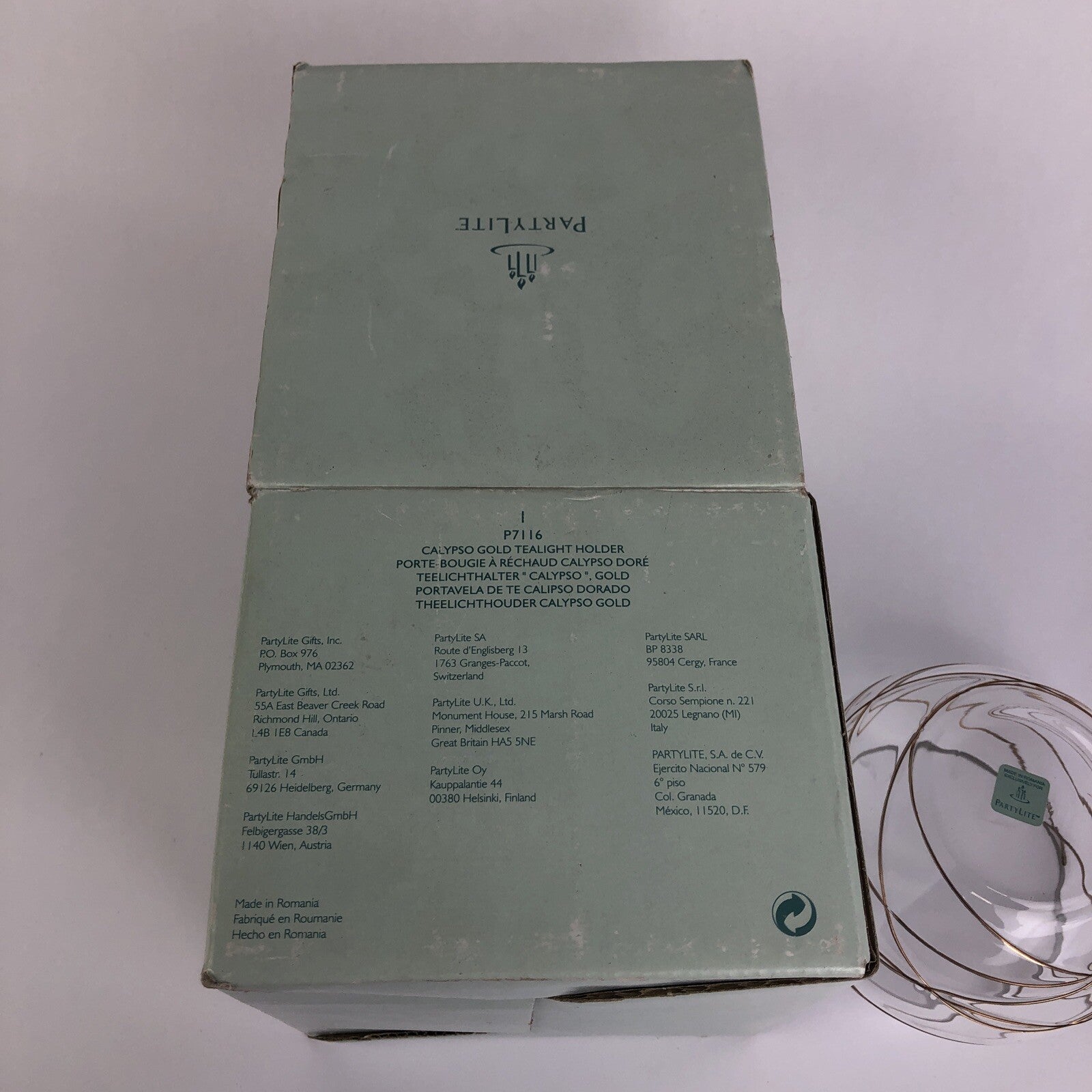 NOS PartyLite Calypso Gold Tealight Holder Retired NIB P16B / P7116 LOOK