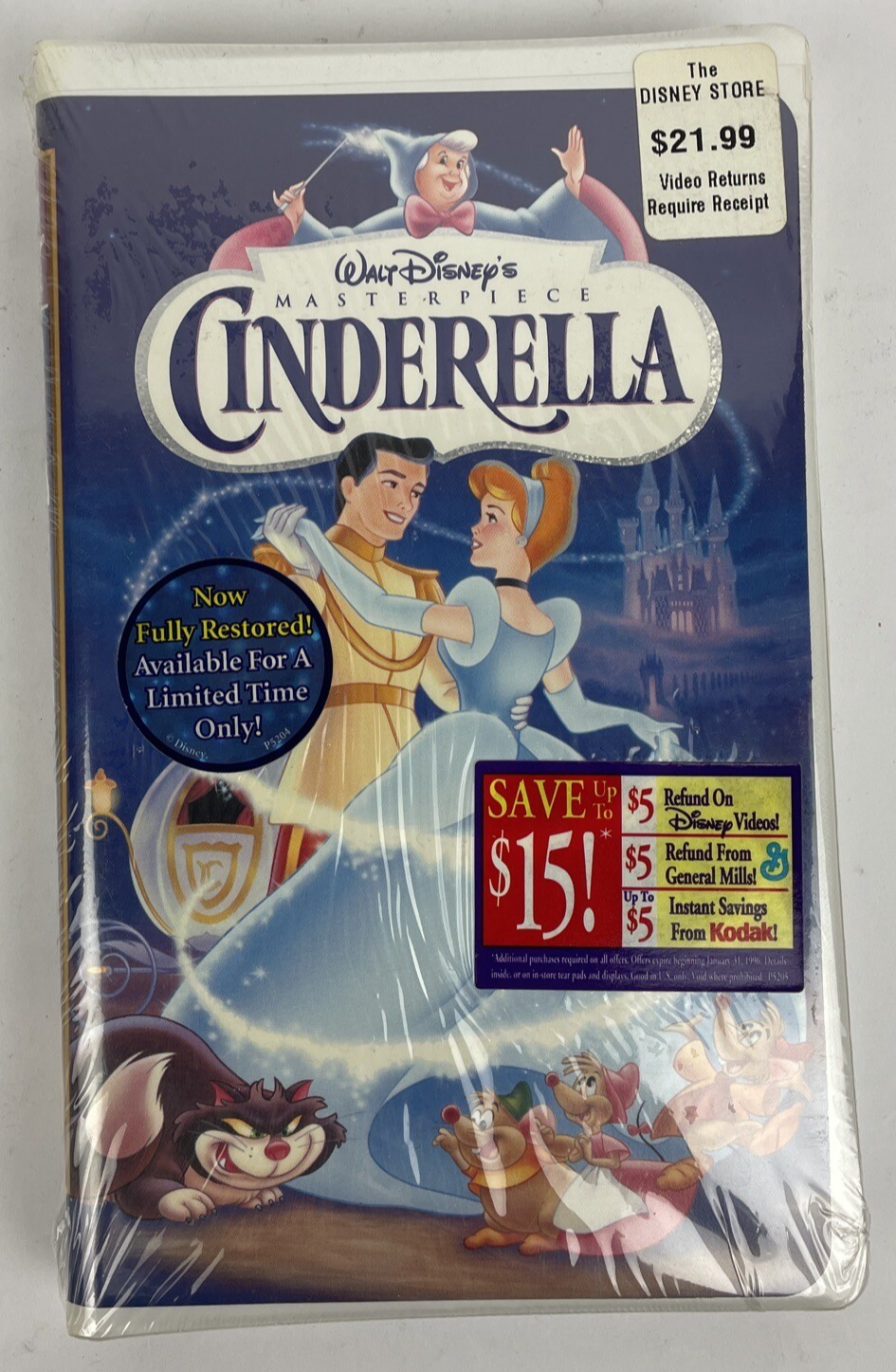 Disney VHS Lot Of 4 x VHS  Vintage Peter Pan Cinderella Snow White Alice Wonder
