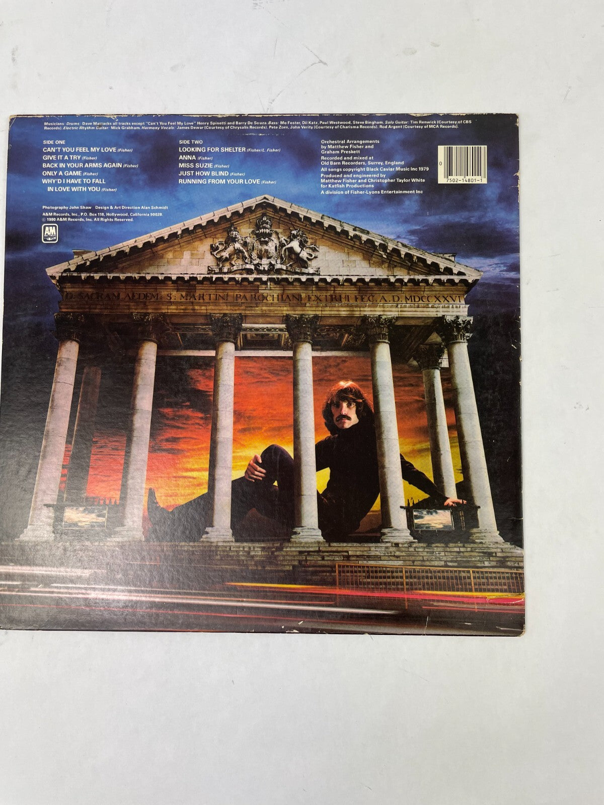 Matthew Fisher Can't You Feel My Love Give It A Try Only A Game Vinyl Record