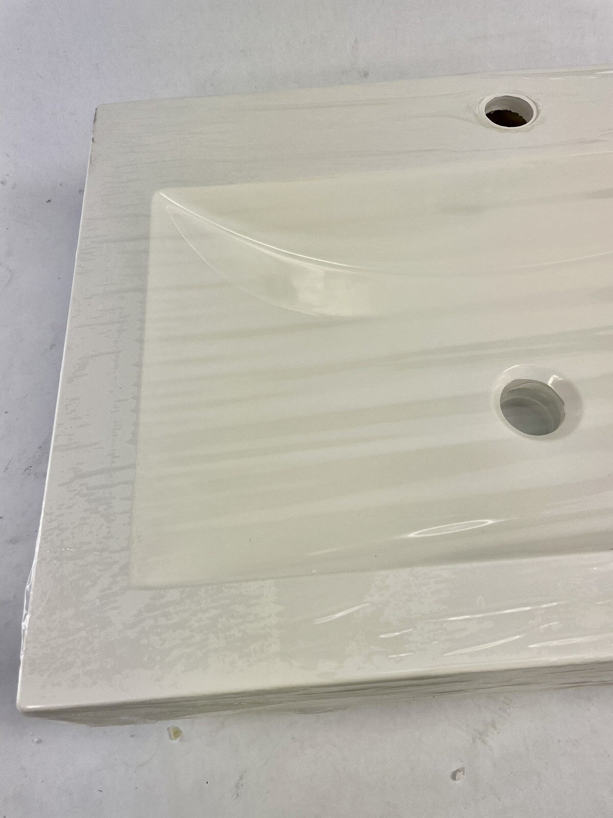 Neptune 24.75 x 17 inch white drop-in bathroom basin sink lavatory