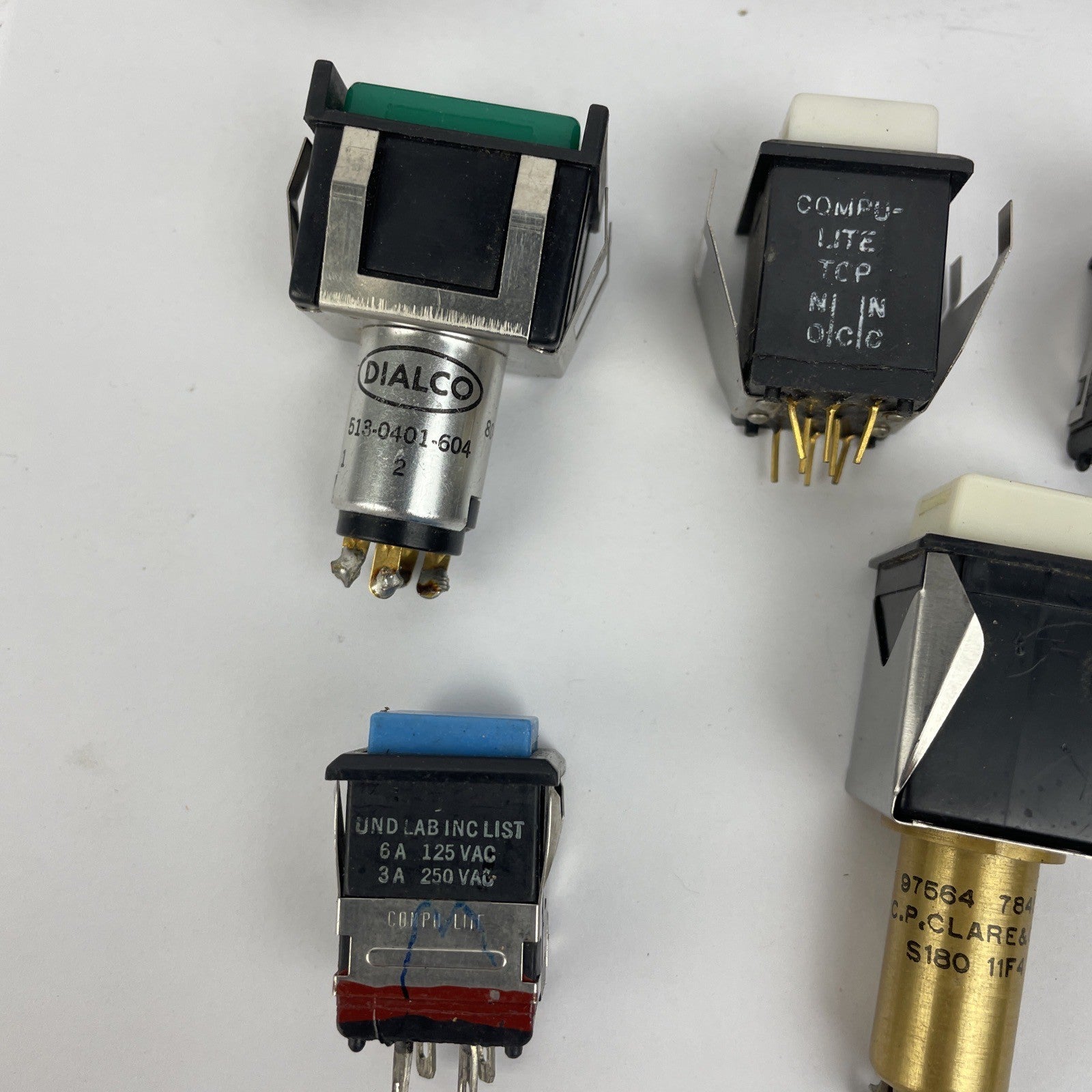 Lot of Assorted Dialco Dialight Macro-Oak Illuminated Push Button Switch - LOOK