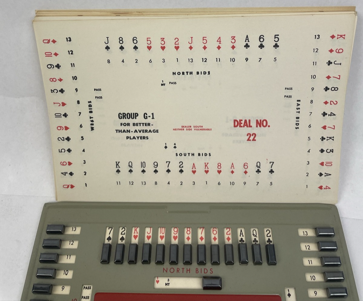 Vintage 1950 Charles Goren AUTO BRIDGE PLAY YOURSELF BRIDGE GAME Complete