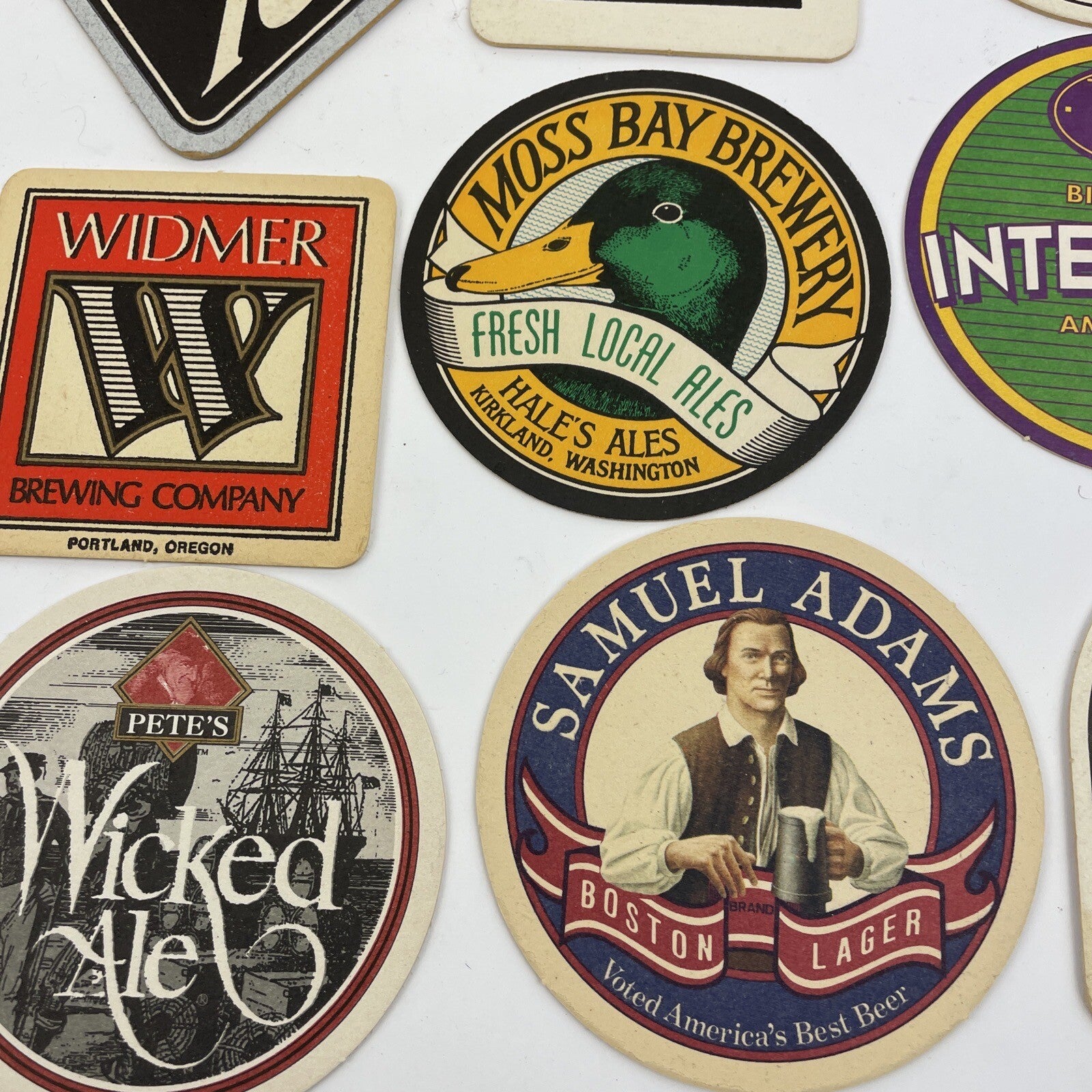 Retro Beer coasters Lot of 20 ALL DIFFERENT Import & Domestics Home Bar Vintage