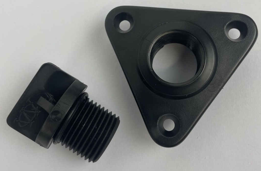 Wilcox - Crittenden North & Judd Marine Drain Plug 3/4" FLT ZITEL BLACK