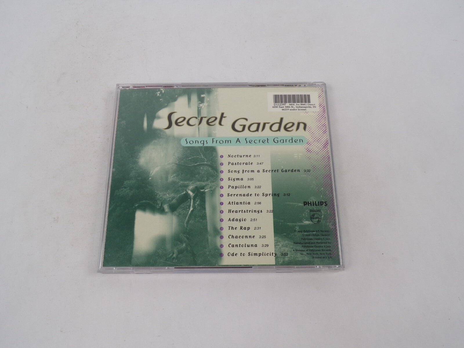 Secret Garden Nocturne Pastorale Song From A S ecret Garden Sigma Papillon CD#71