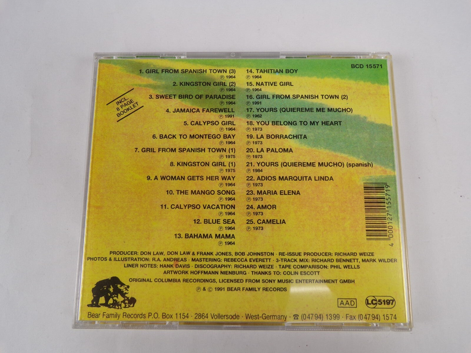 Marty Robbins A Musical Journey To The Caribbean & Mexico CD #26