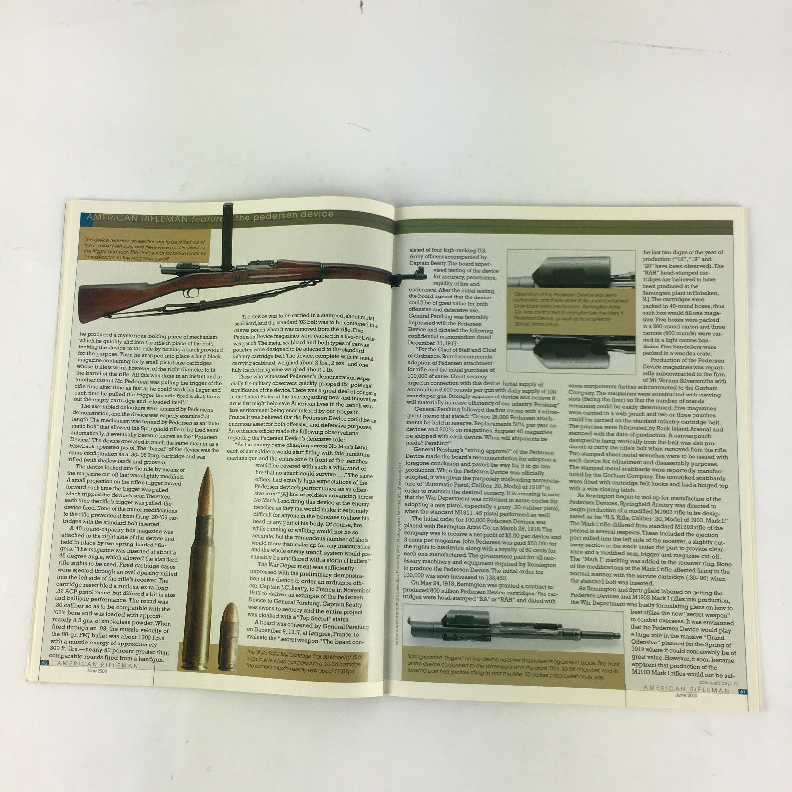 June 2003 American Rifleman Magazines On Freedom's Frontine American Military 