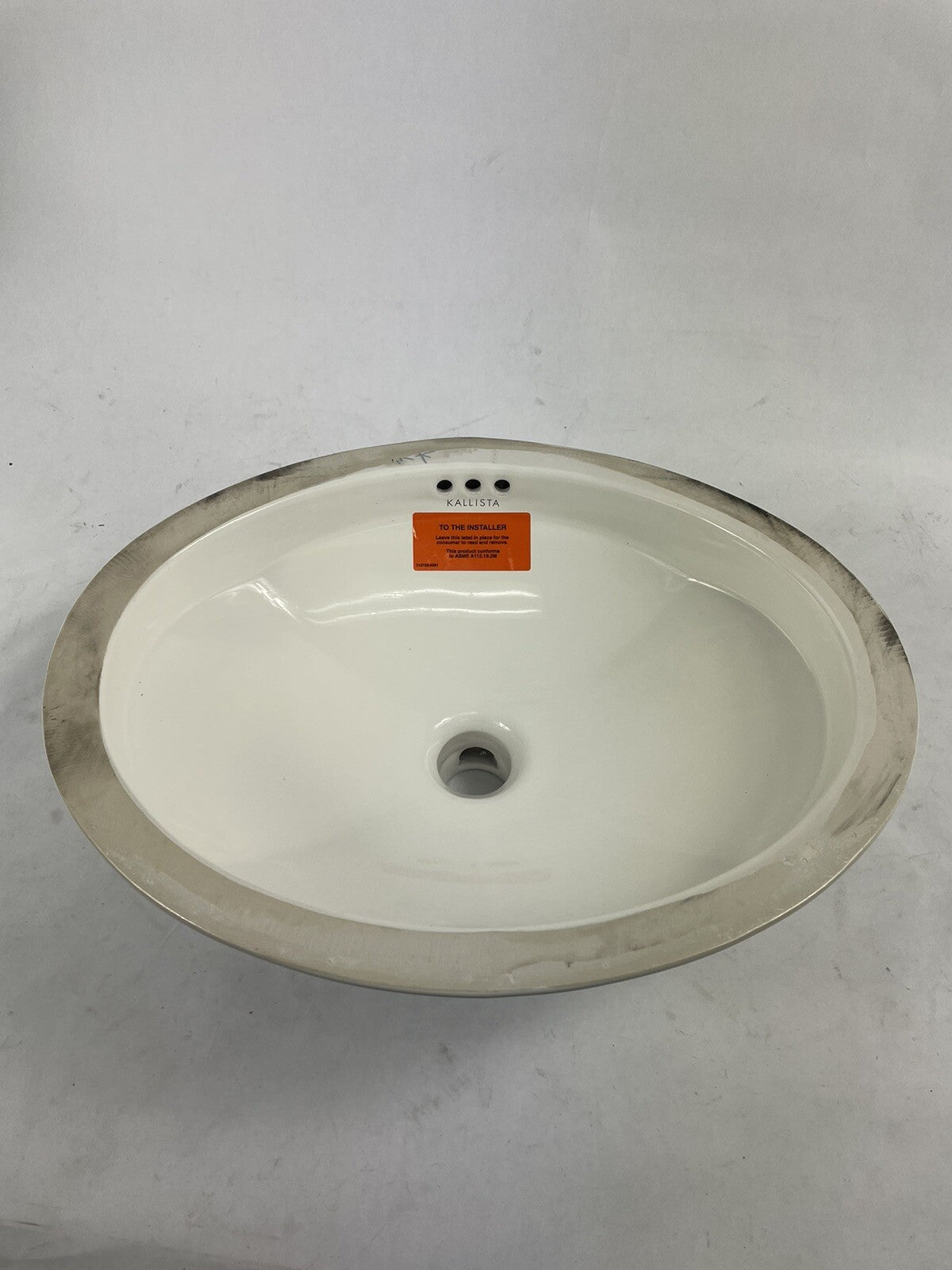 Kallista Glamour undermount basin stucco white P72029-WO-0 bathroom sink