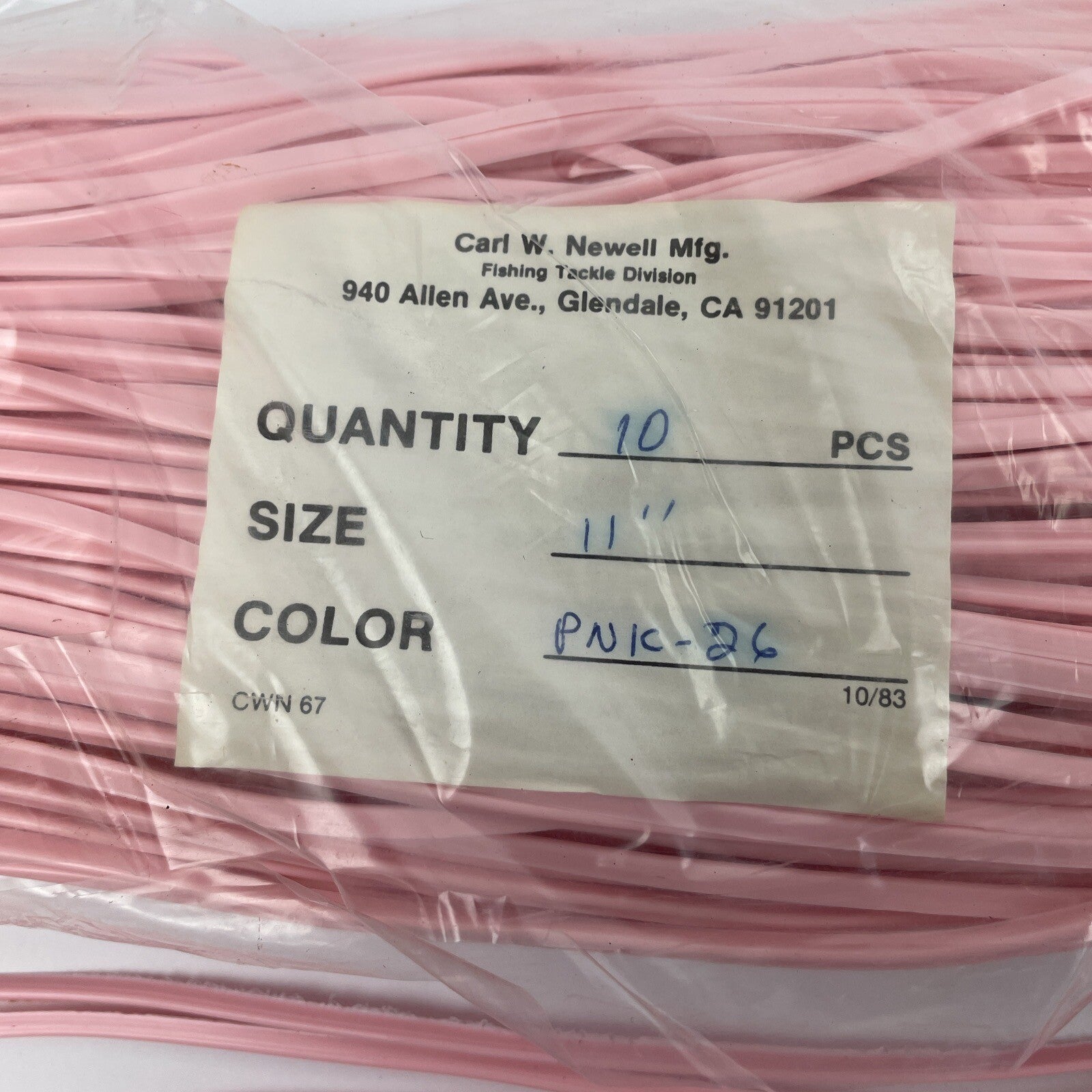 Newell MFG. Fishing Skirts 10 Pack Offshore Trolling Lure Tuna Marlin Wahoo Pink