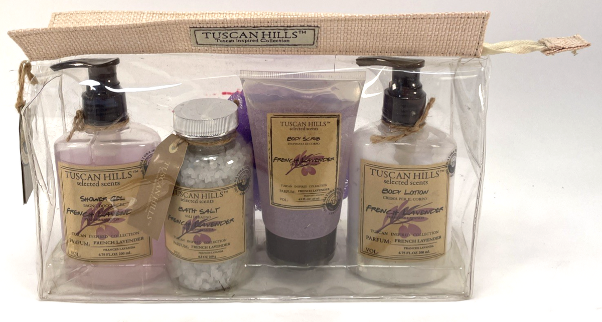 Tuscan Hills Selected Scents French Lavender Bath Gift Set, 5 Piece set