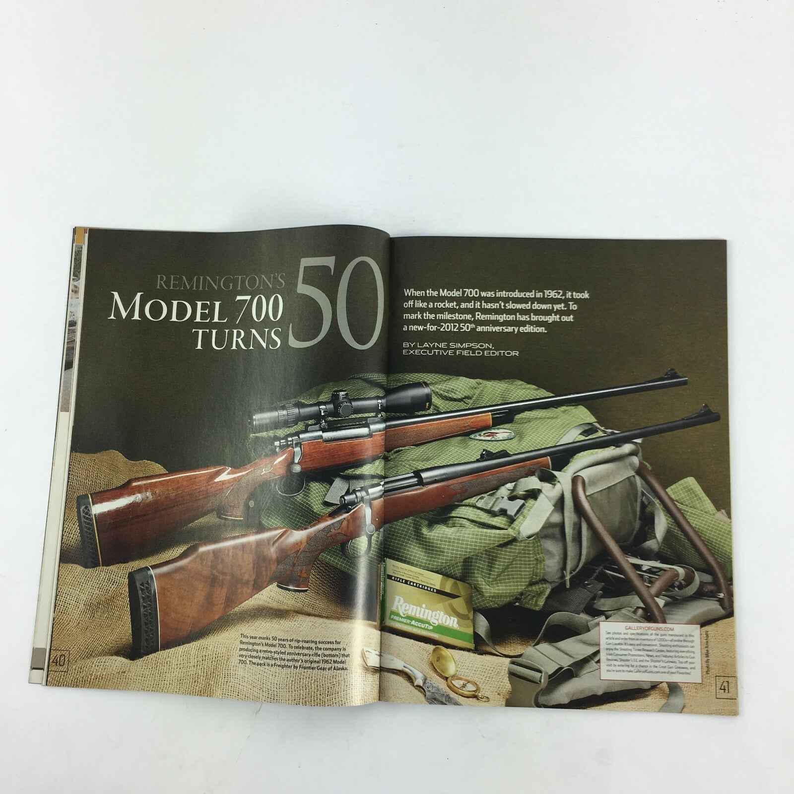 April 2012 Shooting Time Magazine Model 700 Turn 50 Switch Barrel Bolt Action