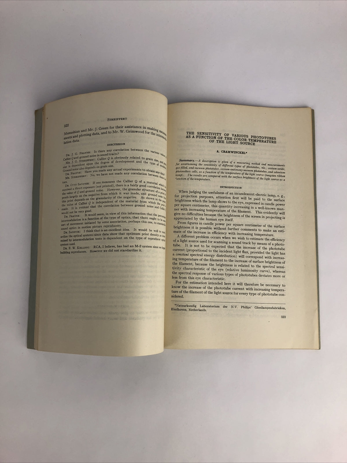 SMPE Journal Of The Society Of Motion Picture Engineers December 1947 VOL 49 No6