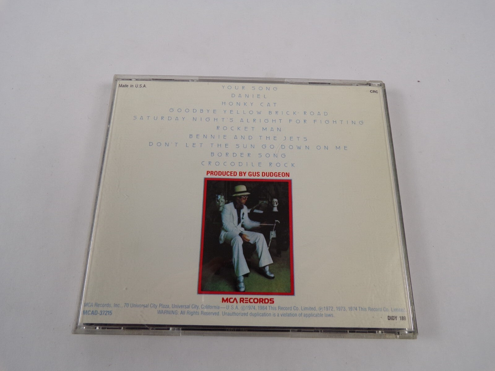 Elton John Greatest Hits Your Song Daniel Honkey Cat Goodbye Yellow Brick CD#59