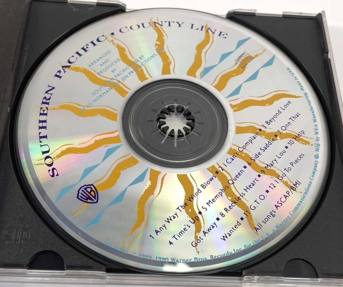 Southern PAcific " County Line " Digital Audio CD 1990 Warner Brothers