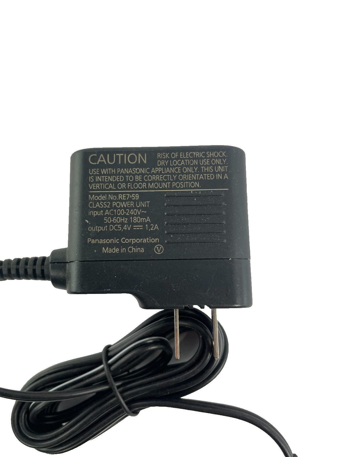 Geniune Panasonic Model RE7-59 Output 5.4V 1.2A Power Supply AC Adapter #A79