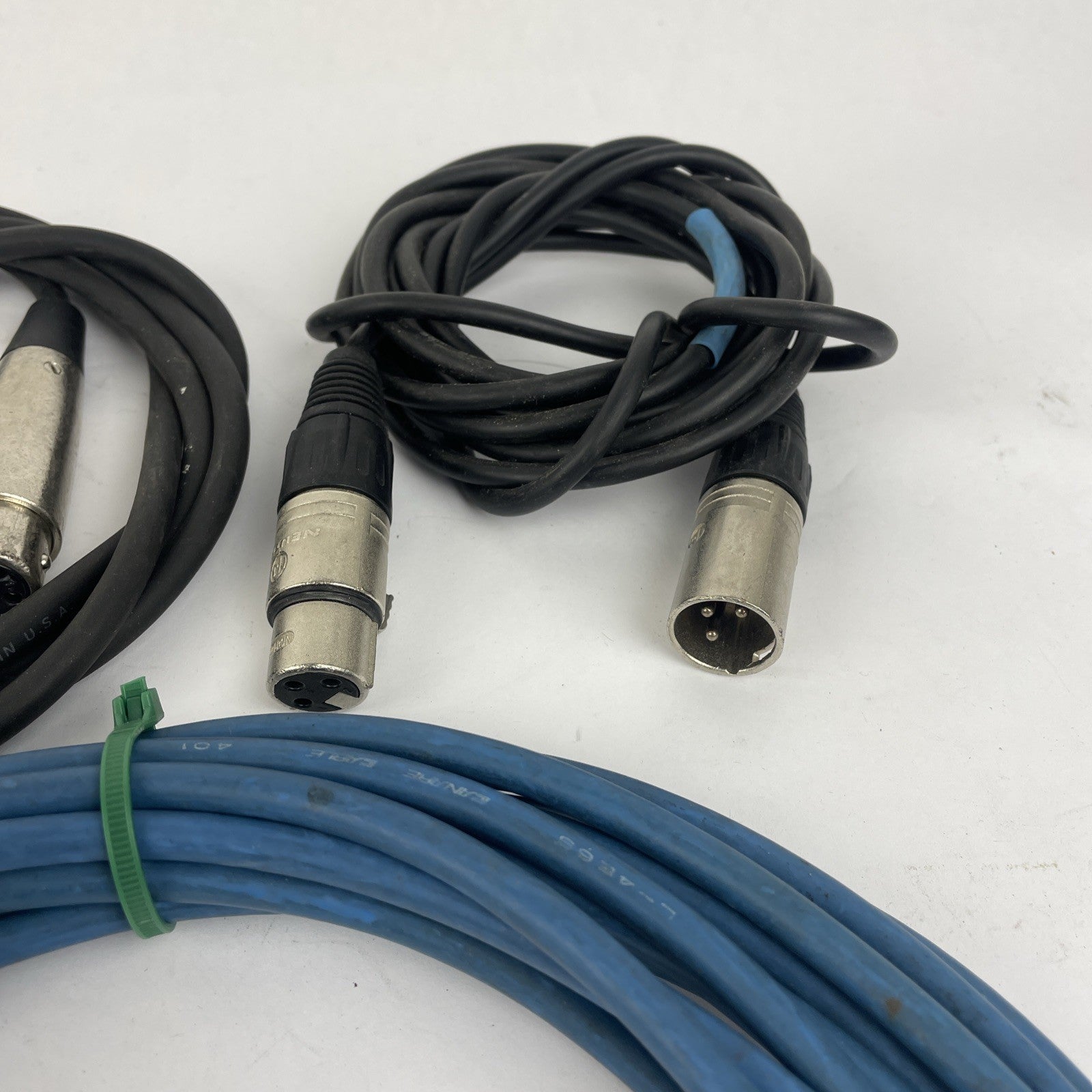 XLR 3 Pin Female - XLR 3 Pin Male Mic Audio Cord lot of 3 Neutrik Horizon Cannon